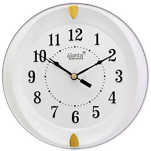 Wall Clock for Home/Office/Bedroom/Living Room/Kitchen (White, 7 Inches)