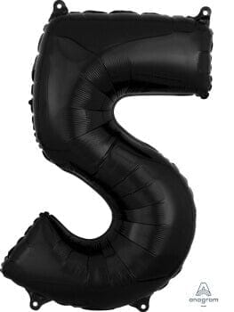 Large Shape No.5 Black Balloon 26" - L26 Large Shape No.5 Black Balloon 26" - L26
