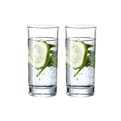 Drinking Glasses | 270 ML | Highball Glass | Heavy Base Tumbler | Premium Tall Cup for Water, Juice, Beer, Wine, Whiskey, Cocktail and Mixed Drink