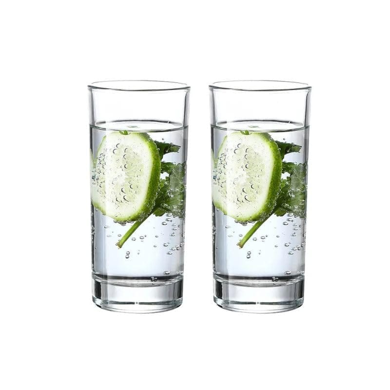 Drinking Glasses | 270 ML | Highball Glass | Heavy Base Tumbler | Premium Tall Cup for Water, Juice, Beer, Wine, Whiskey, Cocktail and Mixed Drink