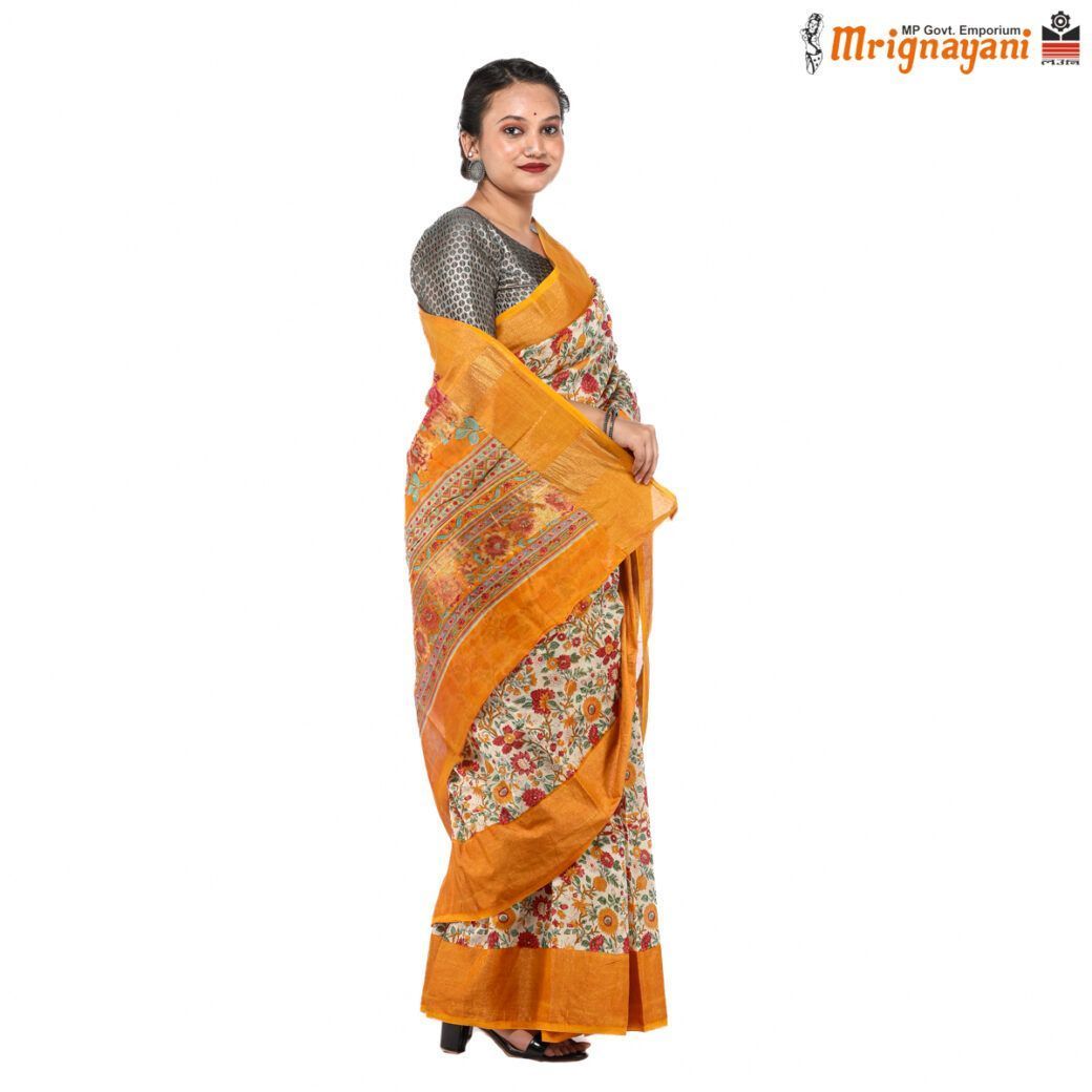 HANDLOOM CHANDERI SILK SAREE WITH BLOUSE (SKU - 3N0101080622, SAREE- 1273)