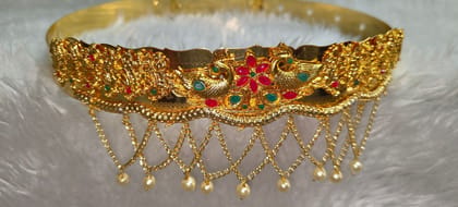 Gold Plated Traditional Indian Marathi Nath With Pearls