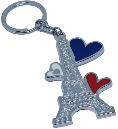KD COLLECTIONS Eiffel Paris Tower Heart Metal Keychain-Silver Color-Pack of 1 Keychain KD COLLECTIONS Eiffel Paris Tower Heart Metal Keychain-Silver Color-Pack of 1 Keychain