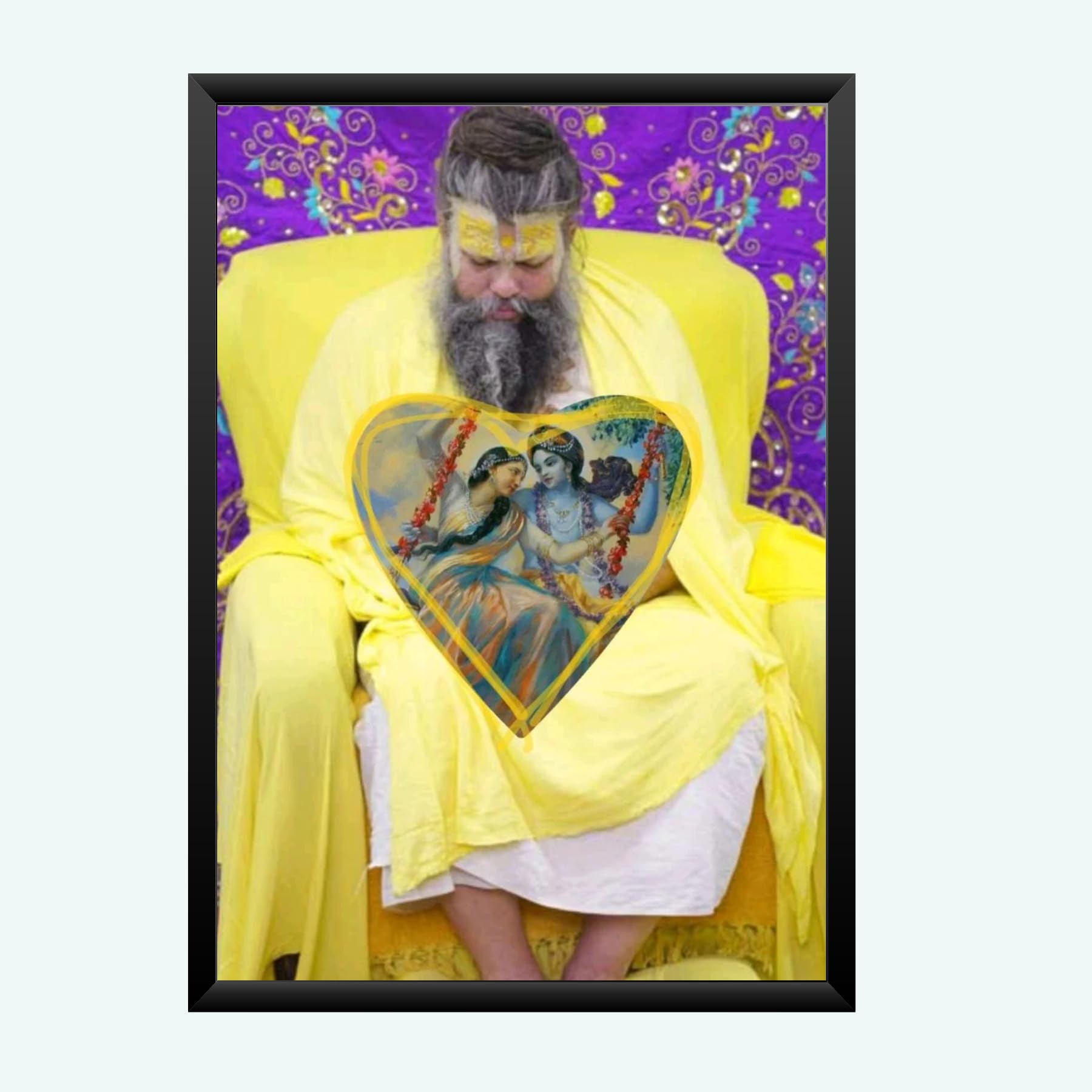 NOKKES Premanand Ji Maharaj Vrindavan Religious Photo frame 5X7 Inch Photo Frame_WEW59