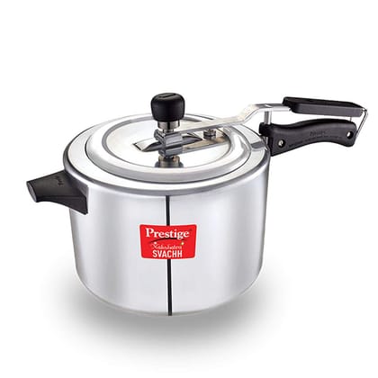 Prestige Nakshatra Svachh Aluminium Spillage Control Pressure Cooker, 5 L (Silver) Prestige Nakshatra Svachh Aluminium Spillage Control Pressure Cooker, 5 L (Silver)