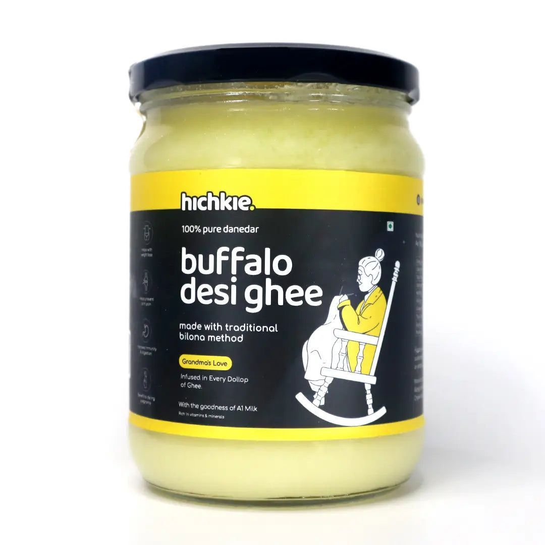 Buffalo Desi Ghee 500 ml | Bilona Method | Curd-Churned | Lab Tested.