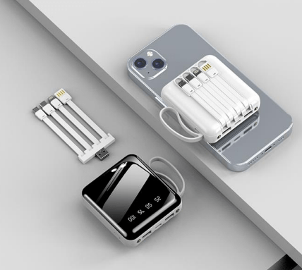 Champion 10000mAh Power Bank | Fast Charging Power Bank with in-Built 4 in 1 Data Cable | Dual LED Torch | Battery Storage Indicator