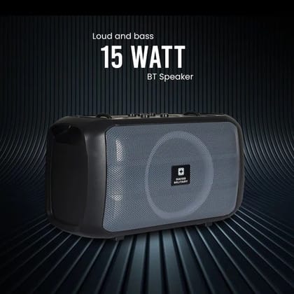 Swiss Military Audio Seismic Bluetooth Speaker Black Grey