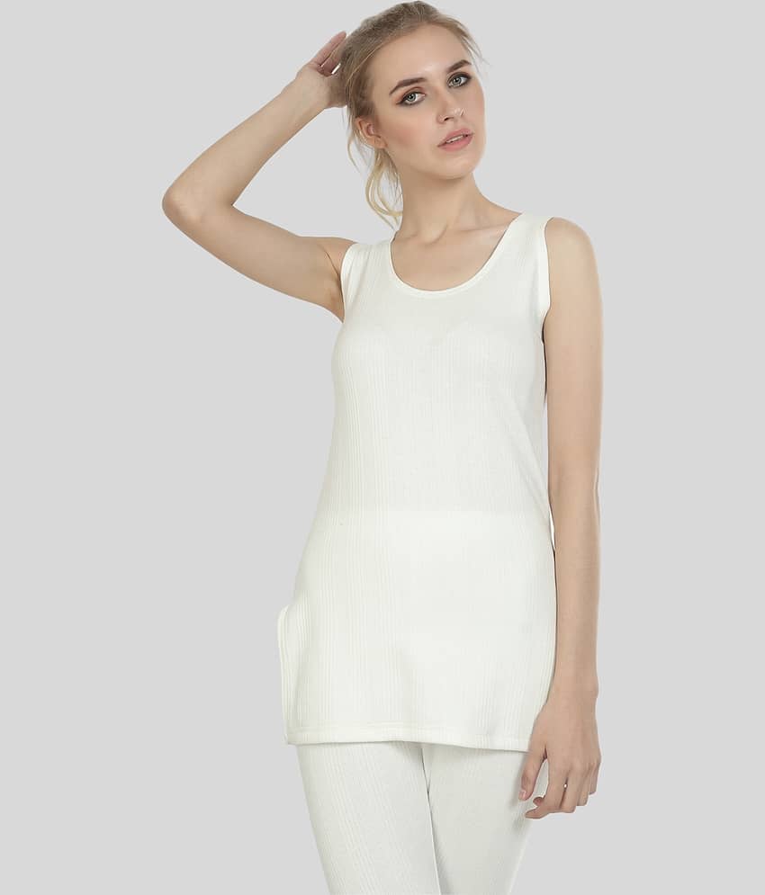 Zeffit Cotton Blend Thermal Tops - White Pack of 1