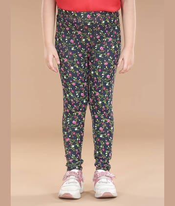 StyleStone Pack of 1 Girls Cotton Blend Leggings ( Black )