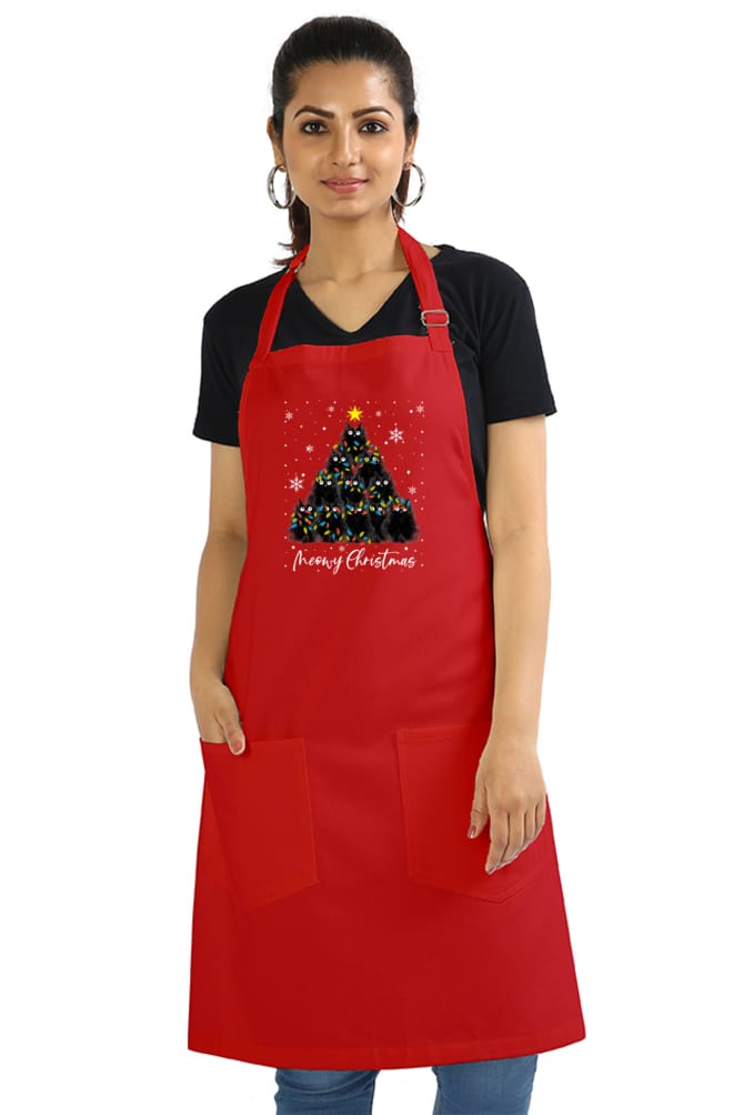 Meowy Christmas Apron (2 Colours)