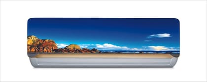 DreamKraft Beautiful Sky with Mountain AC Sticker (Multicolor PVC Vinyl, 30cm X 91cm)