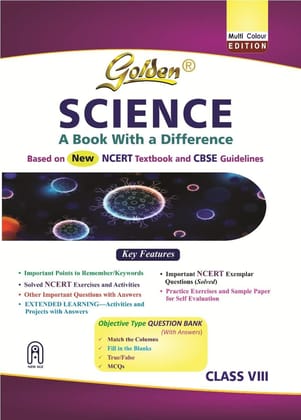 Golden Science: Based on NEW NCERT for Class- 8 (For 2024 Final Exams, includes Objective Type Question Bank) Paperback � 1 February 2023 [Paperback] N.K. Sharma