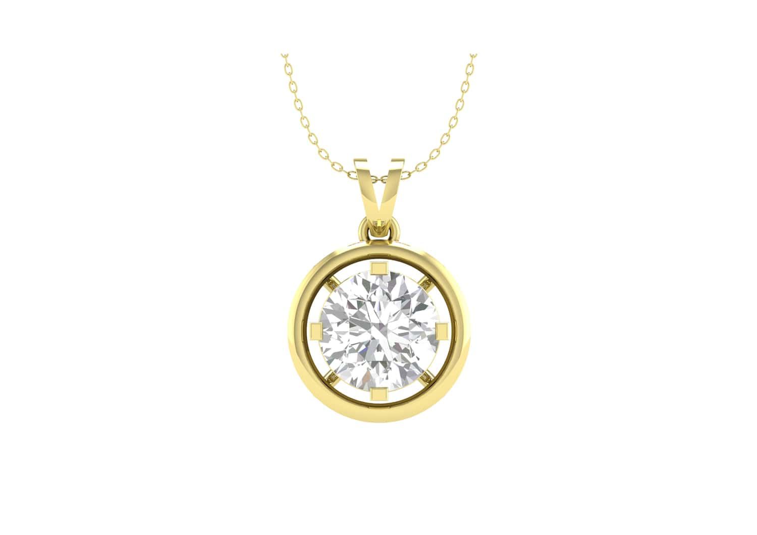 Gold Aureole Round Necklace