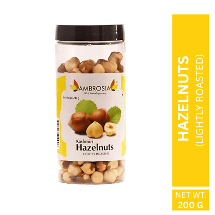Ambrosia Lightly Roasted Kashmiri Hazelnuts 200g (Pack of 1)