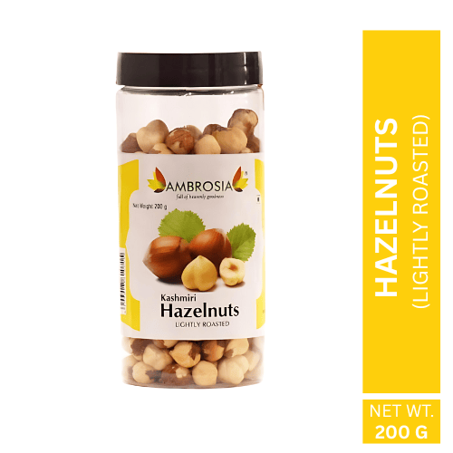 Ambrosia Lightly Roasted Kashmiri Hazelnuts 200g (Pack of 1)