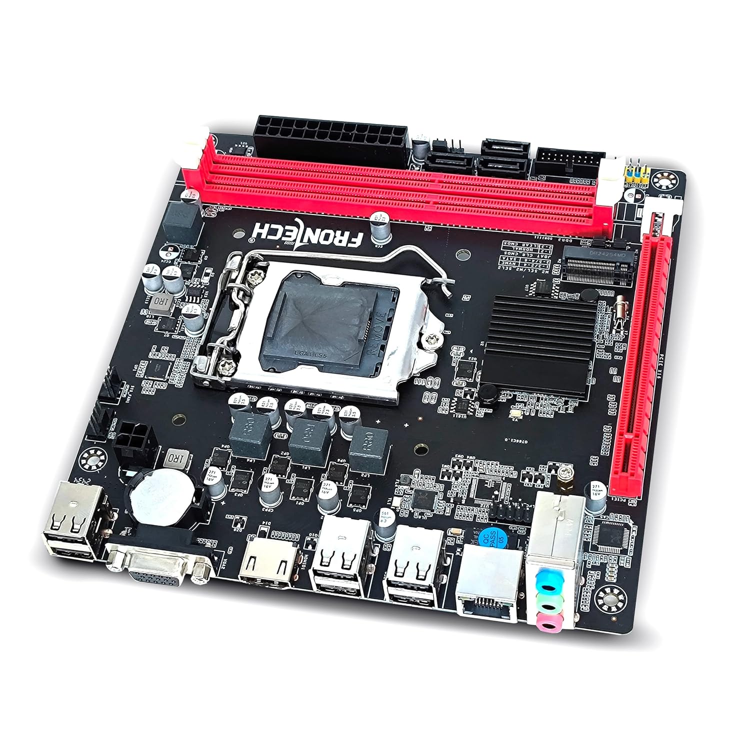 Frontech H61 Motherboard | LGA1155 /i3/i5/i7 Support 3xSATA,NVMe/M.2,HDMI,VGA (FT-0470)