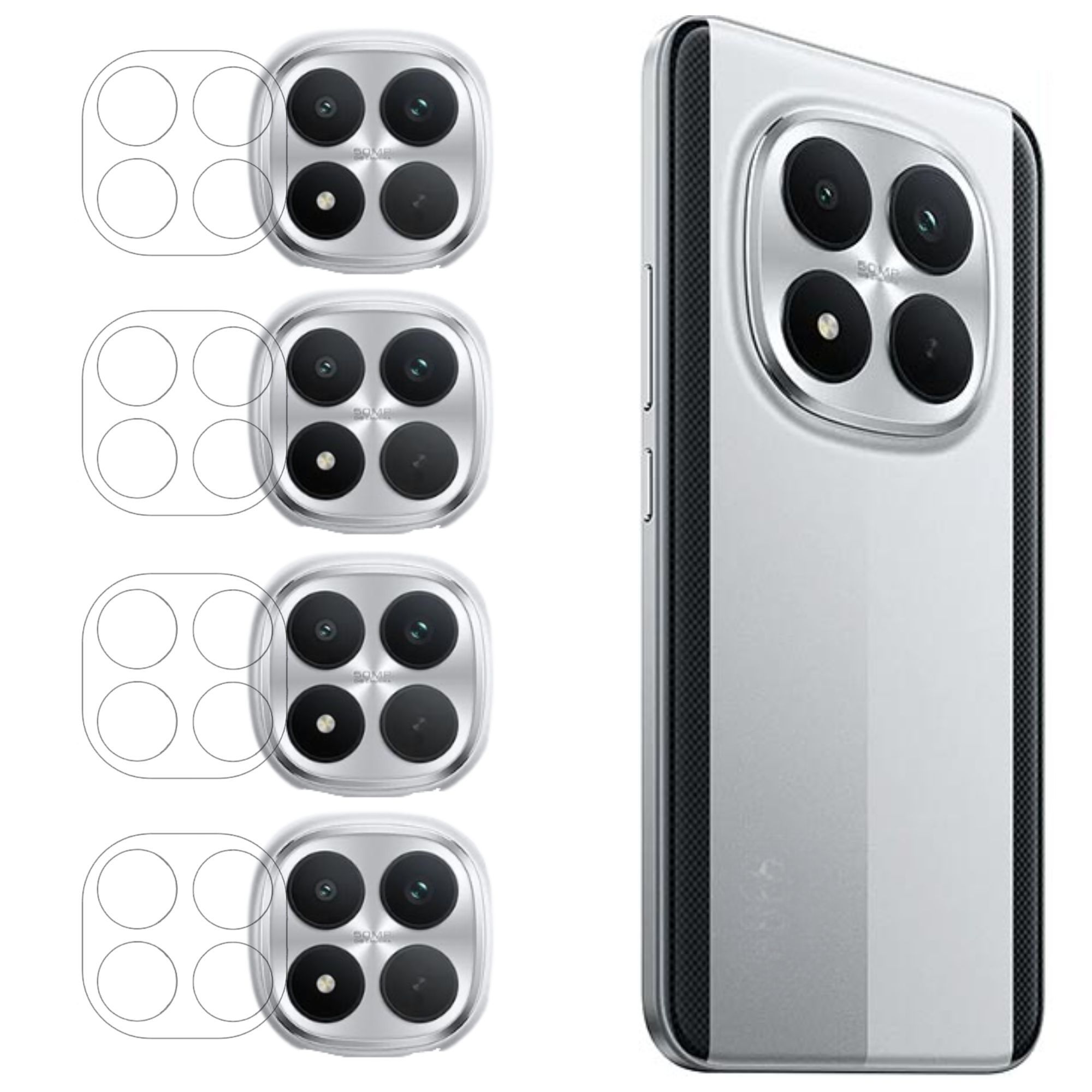 ISAAK Back Camera Lens Protector compatible for POCO M8 Pro 5G (Pack of 4)