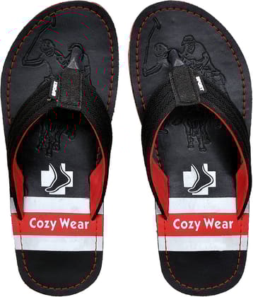 Cozy Wear - Red Men's Thong Flip Flop