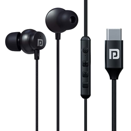 Portronics Conch Z Wired Earphone, delivering an immersive and clear audio experience with Active Noise Cancellation (ANC) that helps reduce surrounding noise - Black Portronics Conch Z Wired Earphone, delivering an immersive and clear audio experience with Active Noise Cancellation (ANC) that helps reduce surrounding noise - Black