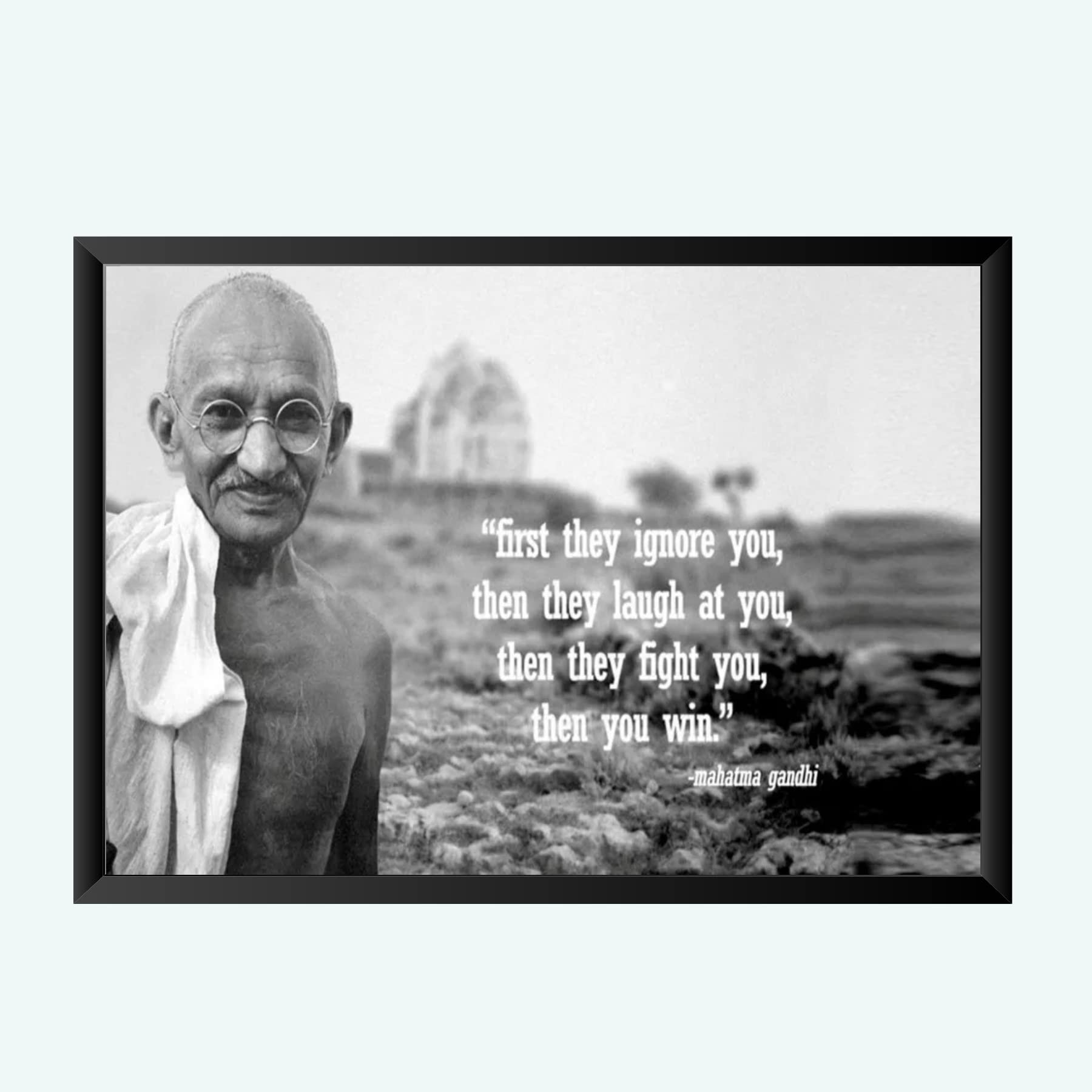 NOKKES Gandhi ji Wall Photo Frame For And Wall Decoration Wall Photo Frame Size 8X12 Inch_19