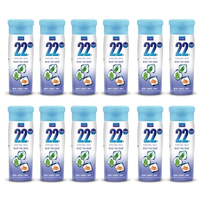 Vi-John 22 Degree Cooling Talc Beat the Heat Neem,Sandal and Mint-300g (Pack of 12)