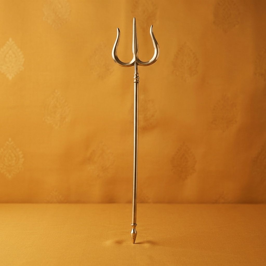 Brass Trishul, Height : 26 Inch (ZMAS138 N)