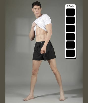 Dollar Pack of 3 Cotton Blend Boxers For Men's ( Black )