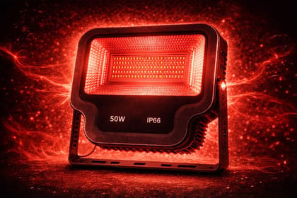 SPARKWORLD 50W LED Flood Light TV Model (Red) | IP66 Waterproof Outdoor Lamp for Events, Security, Garden & Decoration SPARKWORLD 50W LED Flood Light TV Model (Red) | IP66 Waterproof Outdoor Lamp for Events, Security, Garden & Decoration