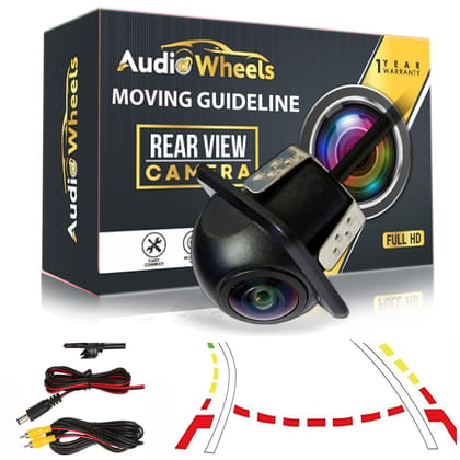Audio Wheels Car Dome Fish Eye Moving Camera Backup Rearview Vehicle Automotive Parking HD Night Vision 170-degree Reversing Surveillance AHD Lane Departure Warning Road Safety Monitoring. Black / Dome Fish Eye Moving