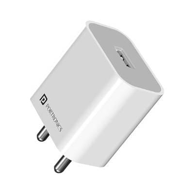 Portronics Adapto 12 2.4A 12W Fast Wall Charger for iPhone 11/Xs/XS Max/XR/X/8/7/6/Plus, iPad Pro/Air 2/Mini 3/Mini 4, Samsung S4/S5, and More(White) Portronics Adapto 12 2.4A 12W Fast Wall Charger for iPhone 11/Xs/XS Max/XR/X/8/7/6/Plus, iPad Pro/Air 2/Mini 3/Mini 4, Samsung S4/S5, and More(White)