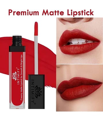 Intimify Red Matte Lipstick, Lipstick For Women, Highly Pigmented, Water Proof, 6 Ml