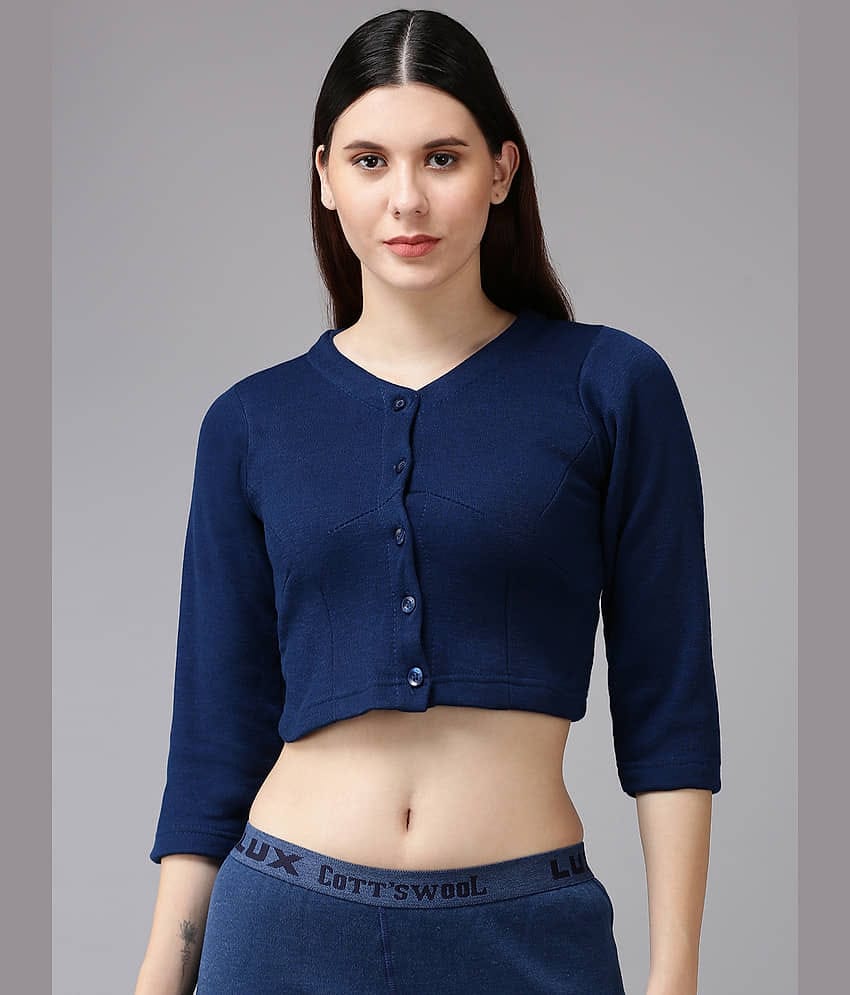 Lux Cottswool Cotton Thermal Tops - Blue Pack of 1