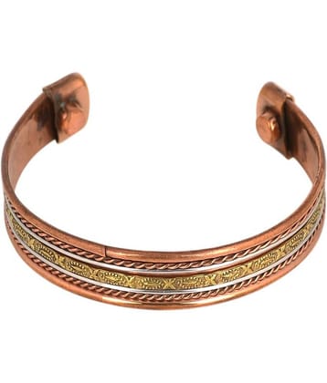 KESAR ZEMS PURE COPPER MAGNET CUFF Unisex BRACELET For Magnetic Therapy, Energy, Healing & Spiritual{Diameter:6.5 Cm}.