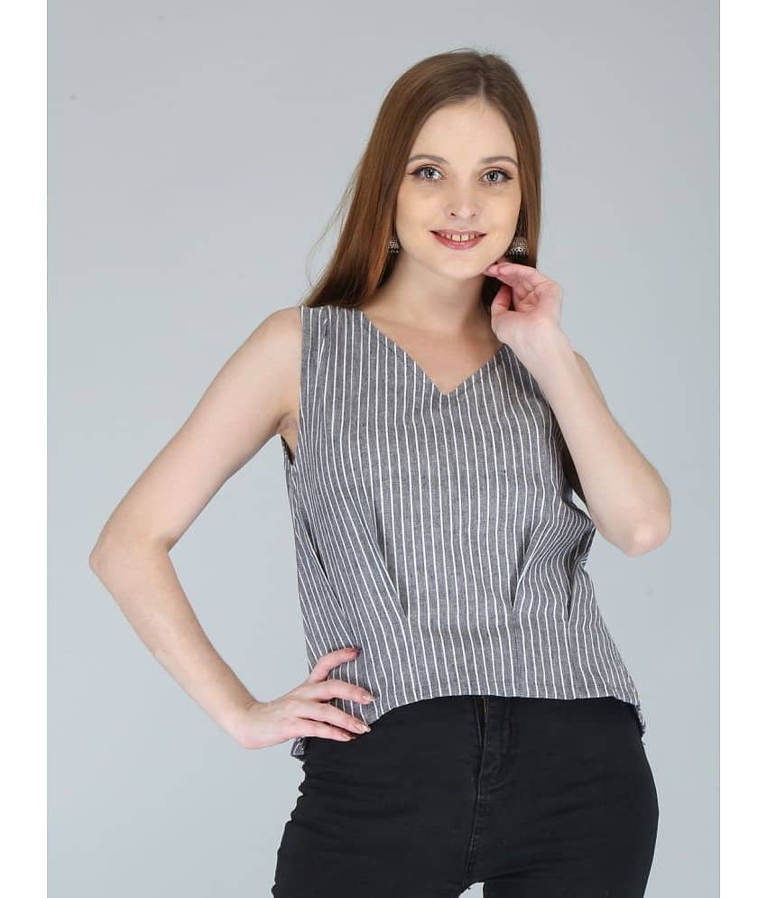 NeshamaKurti - Grey Rayon Women's Crop Top ( Pack of 1 )