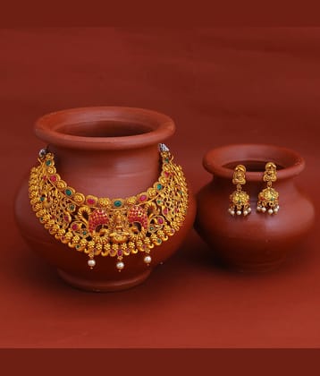 Sukkhi Alloy Multi Color Traditional Necklaces Set Choker