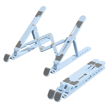 Portronics My Buddy K Lite Foldable Laptop Stand with Adjustable Heights, Anti-Slip Silicone Pads, Collapsible Design, 5 kg Max Weight, ABS Build, Portable & Lightweight Holder Riser