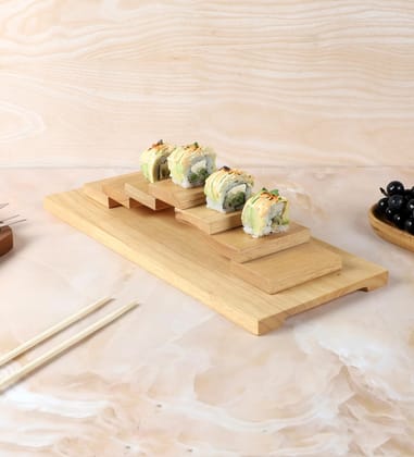 NATURALLYOURS WOODENWARES - Sushi Ladder (L-38 X W-21 X H-7.6 CMS)
