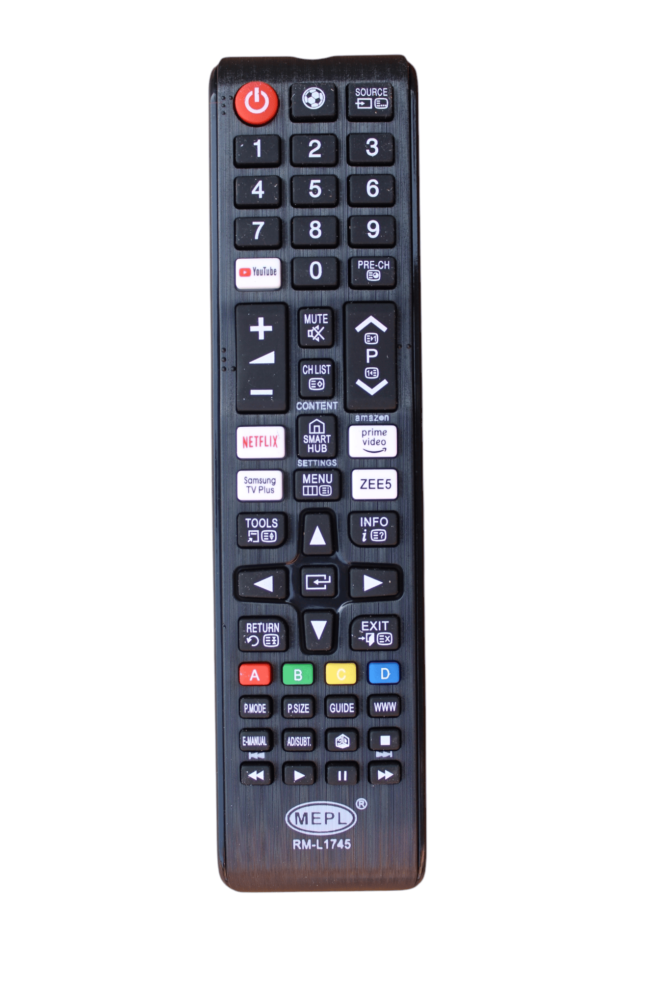 Compatible Universal Samsung Tv Smart TV Remote Control | Non Voice with Netflix, Prme Video, Zee5 & SmartHub Hotkeys |Exactly Same Remote Will Work Only (Samsung Netflix L1745 Non Voice)