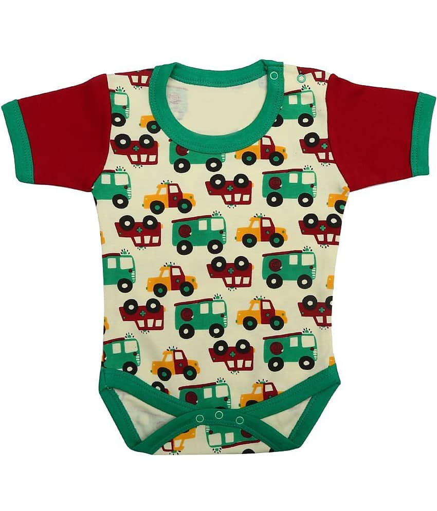 Kaboos Green Colour Cotton Romper for Babies