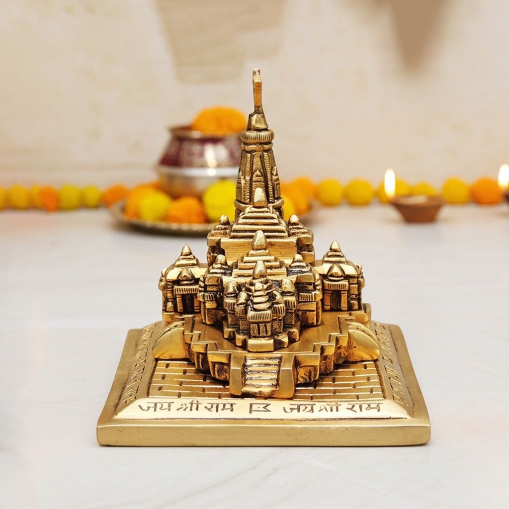 Brass Showpiece Ayodhya Ram Mandir, Temple (BSMAS1466 B)