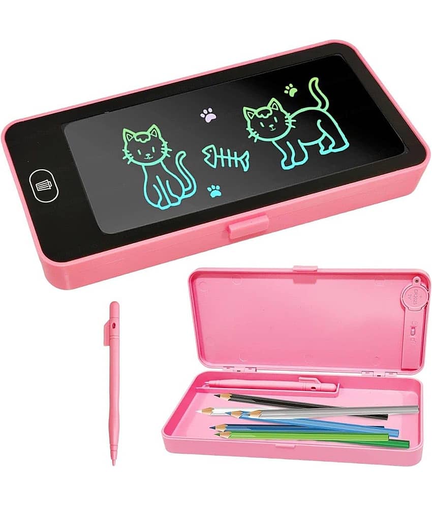 Writing Tablet Pencil Case for Kids – 2 in 1 LCD Digital Slate for Kids, E-Note Pad, Pencil Box for Kids, Doodle Writing Board for School Going Kids, Educational Toys for Kids (Pack of 1)