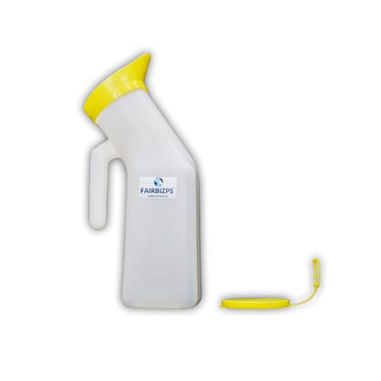 FAIRBIZPS Urinal Pot Portable And Safe Plastic Urine Pot With Cap Urine Bottle for for Urination (1000ml)