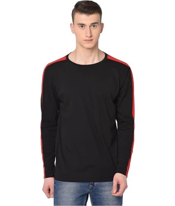 Glito Pack of 1 Cotton Blend Regular Fit Men's T-Shirt ( Black )