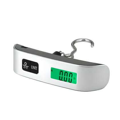 Premium Digital Luggage Scale 50kg/110lb with LCD Display, Auto Lock, Tare, & Temperature Sensor
