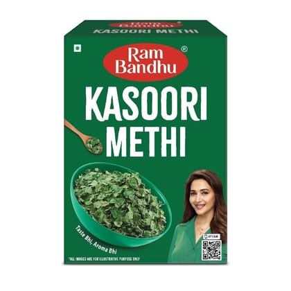 Ram Bandhu Kasoori Methi 25gm x 4 Pack | Dried Fenugreek Leaves for Rich Aroma & Flavor | Ideal for Curries | Parathas & Gravies, Naturally Sun-Dried | Adds Authentic Taste to Dishes Ram Bandhu Kasoori Methi 25gm x 4 Pack | Dried Fenugreek Leaves for Rich Aroma & Flavor | Ideal for Curries | Parathas & Gravies, Naturally Sun-Dried | Adds Authentic Taste to Dishes