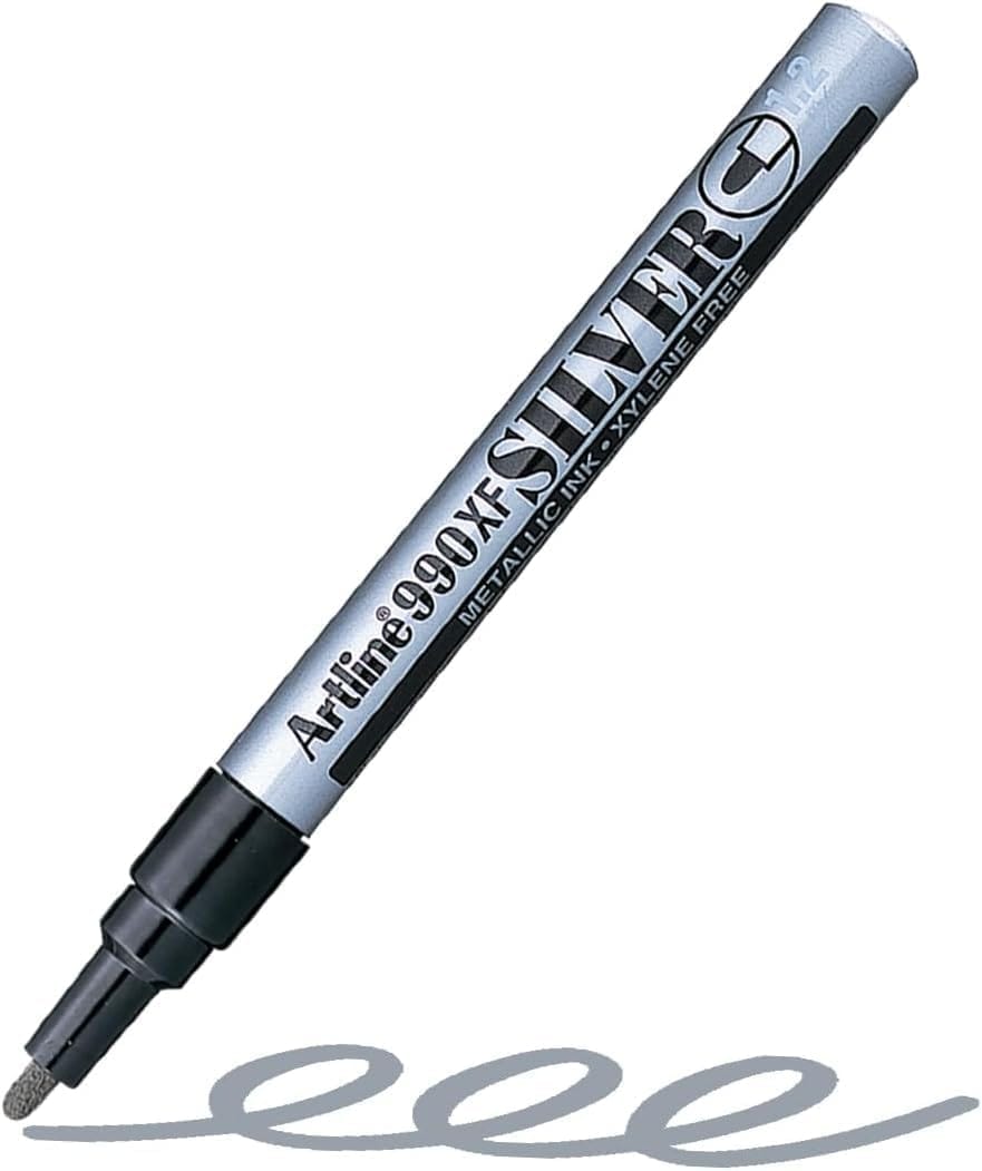 Artline 990XF Permanent Marker in Silver Colours Pack of 12