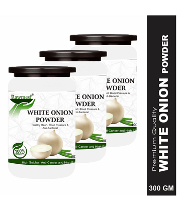 Rawmest 100% Pure White Onion For Healthy Hart Powder 300 Gm Pack of 3