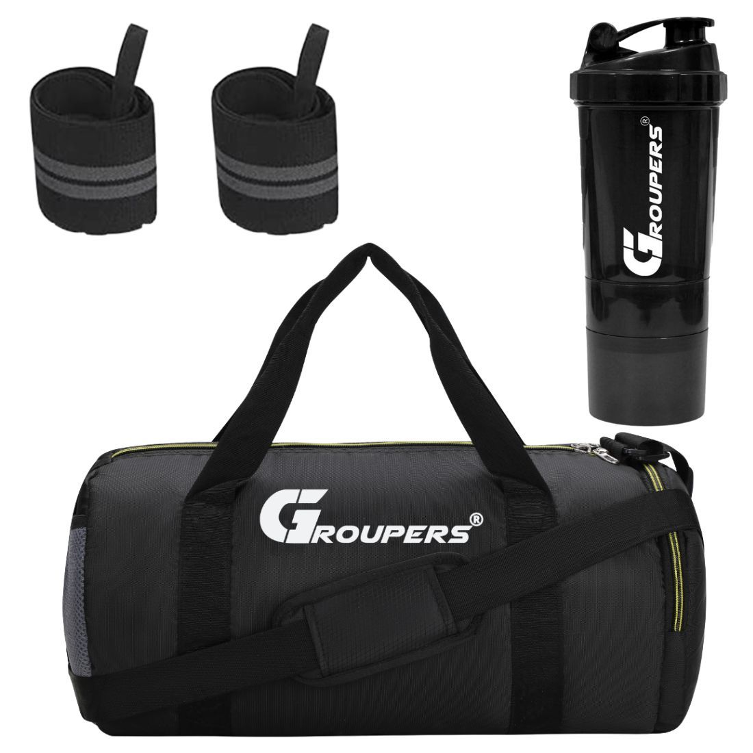 GROUPERS Stylish Gym Bag for Workout & Travel