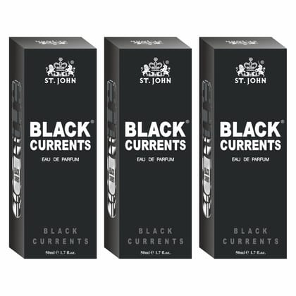 ST-JOHN Cobra Black Current 50ml Pack of 3 Body Perfume Spray Gift Pack Eau de Parfum  -  150 ml (For Men & Women)